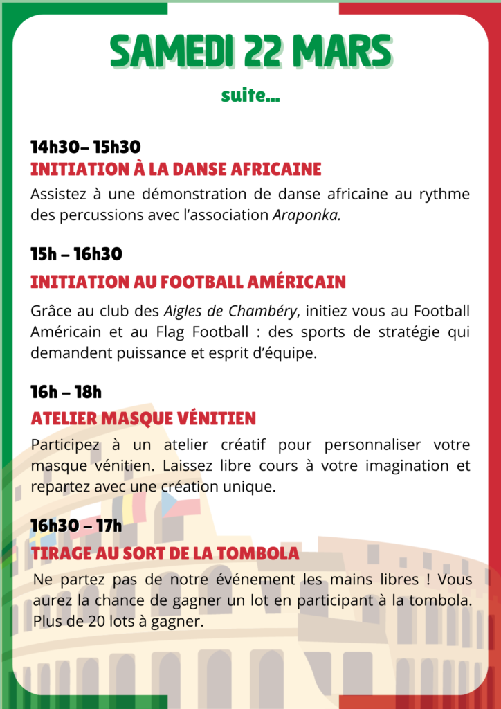 Troisième page du programme du samedi 22 mars